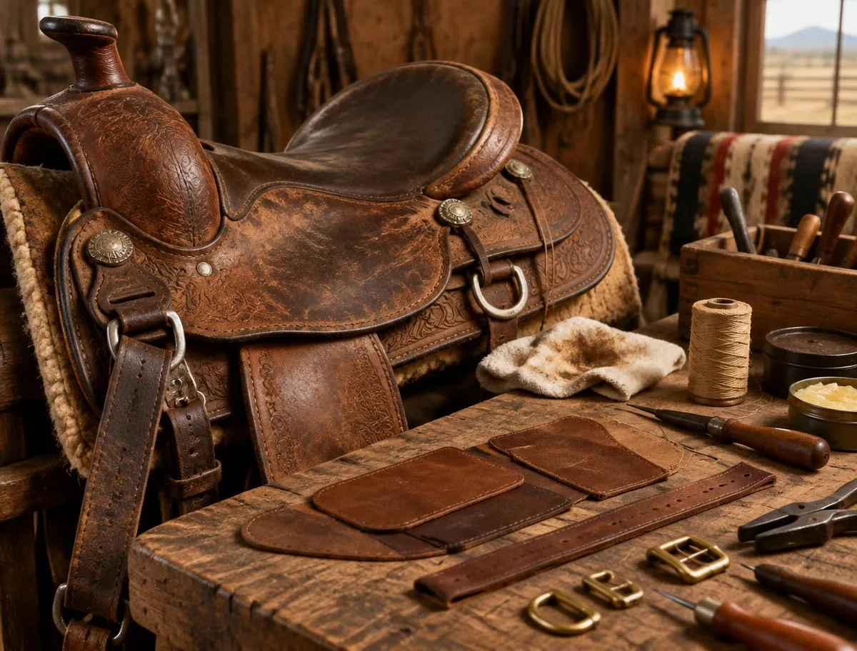 Worn saddle and repair tools