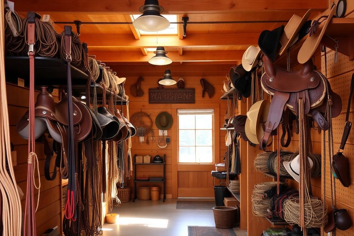 The tack room and showroom at El Rey de las Monturas